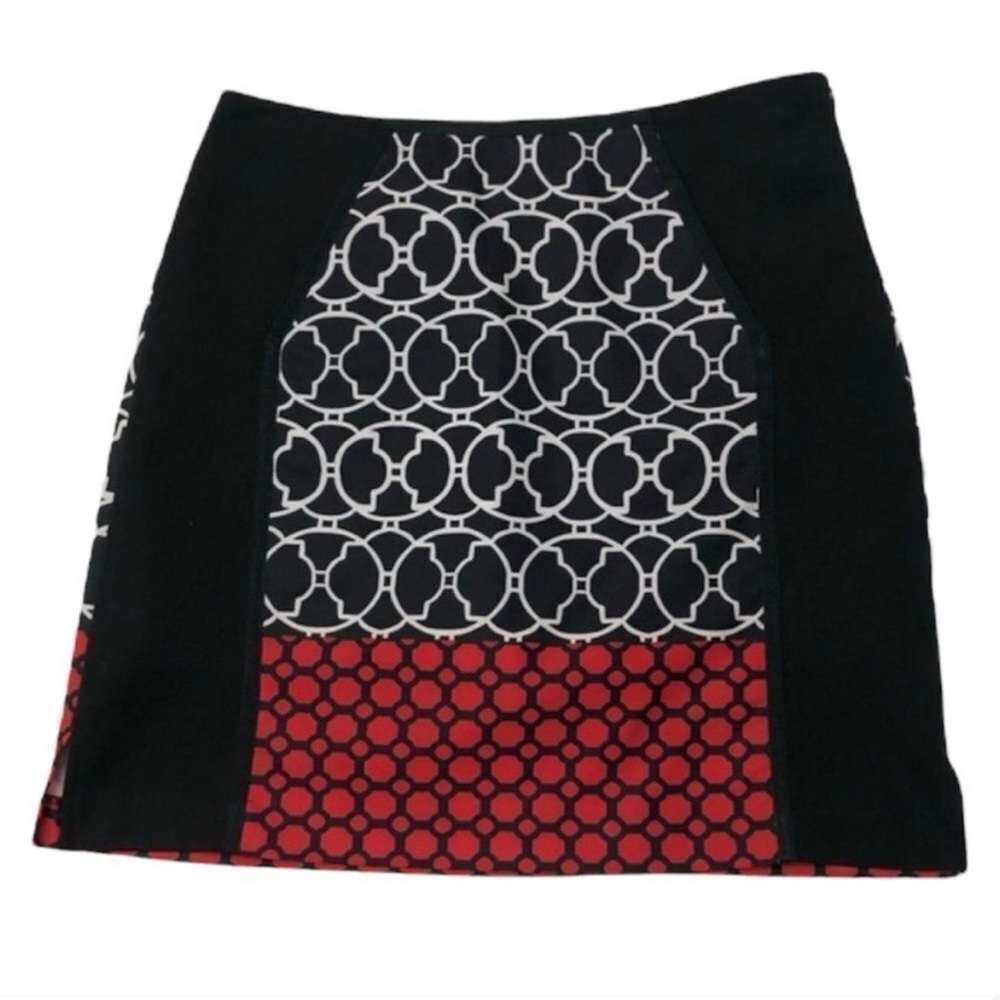 EP PRO Activewear Skirt Skort Black Red Geo Print Pockets Sz 2